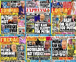 Två år med Expressen – 586 löp om Putin, noll om  folkmordet